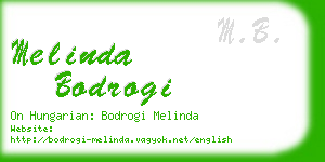 melinda bodrogi business card